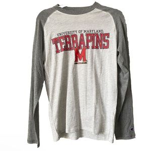 NWT Maryland Terrapins NCAA Champion Raglan Long Sleeve Shirt Size Small